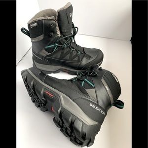 Salomon W CHALTEN TS CSWP, All Seasons boots “, Black Autobahn-Veridian-Green.
